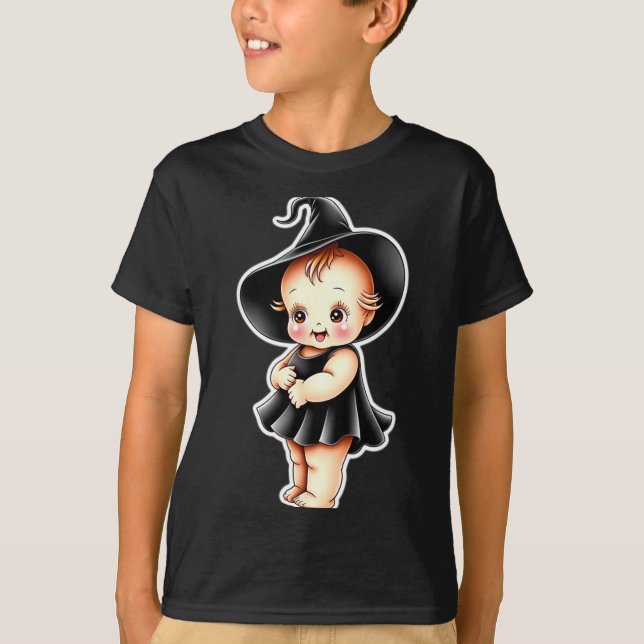 Kewpie-baby häxa söt  t shirt (Framsida)
