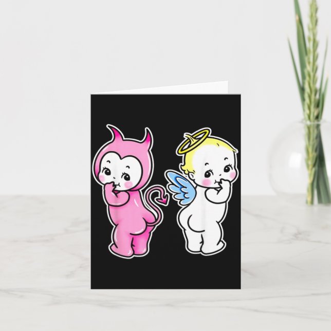 Kewpie-babyängel-djävul-keruber Kort (Framsida)