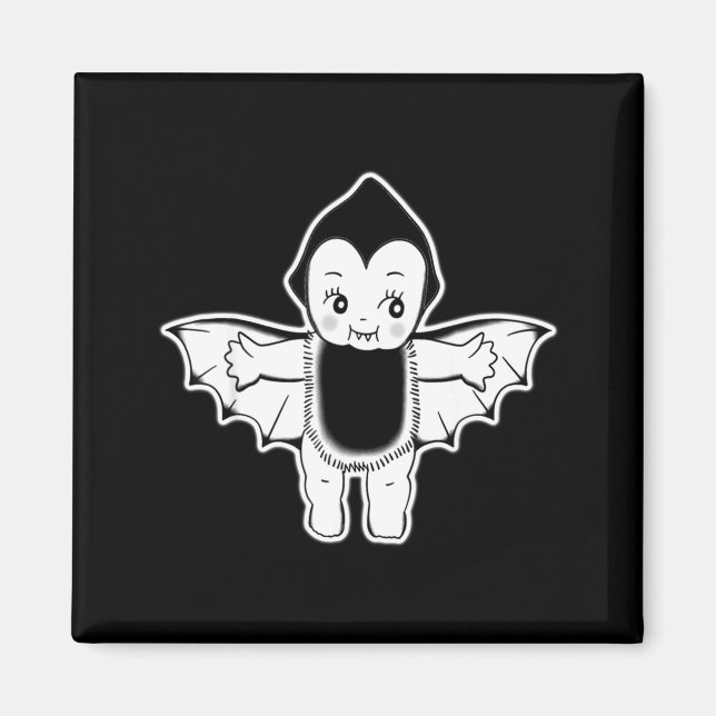 Kewpie-barn vampyrfladdermus tatuering  magnet (Framsidan)