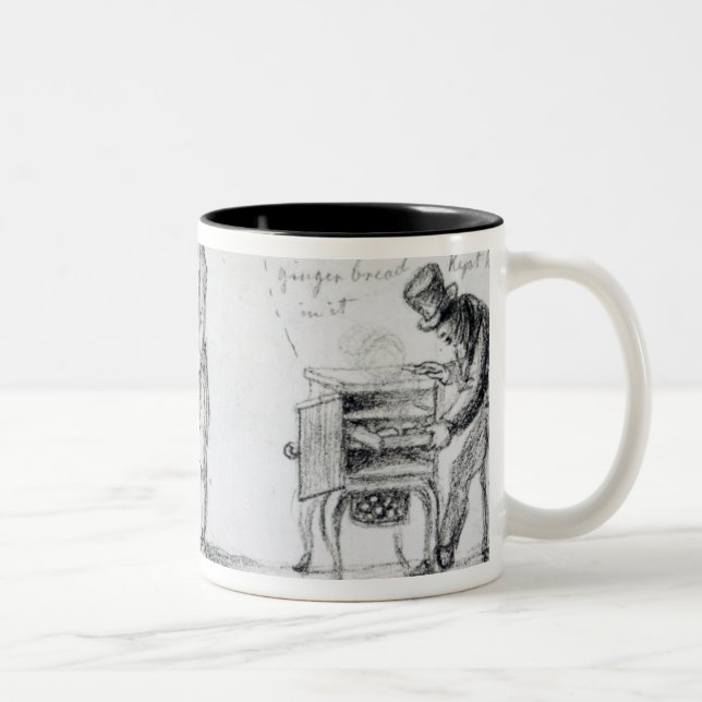 Kexen och pepparkakan stannar på Charing Två-Tonad Mugg (Höger)