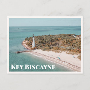 Key Biscayne Florida Cape Fyren Foto Vykort