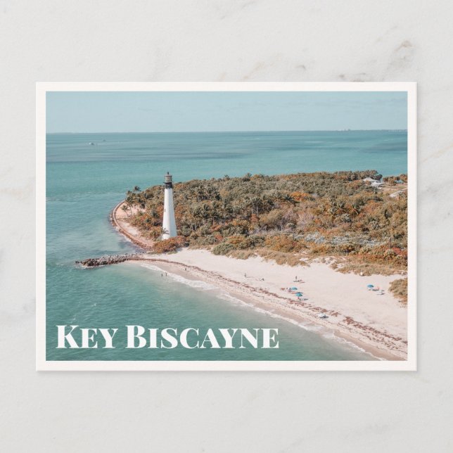  Key Biscayne Florida Cape Lighthouse Photo Vykort (Framsida)