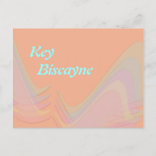 Key Biscayne Florida Pastellvingar Vykort