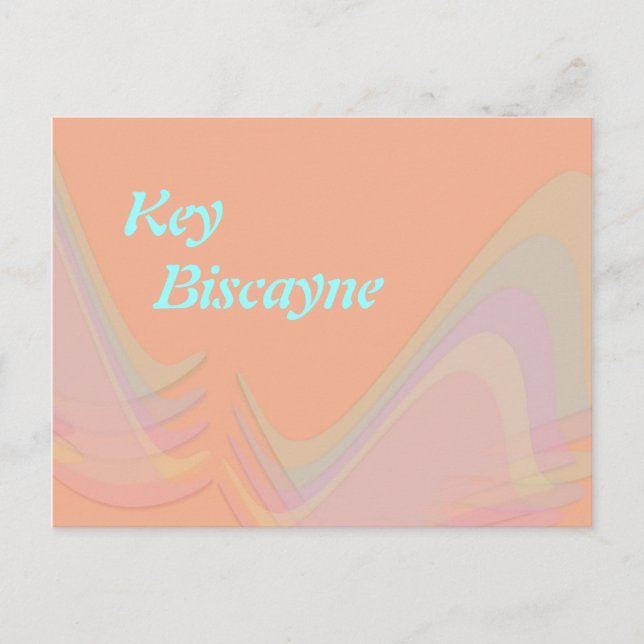 Key Biscayne Florida Pastellvingar Vykort (Framsida)