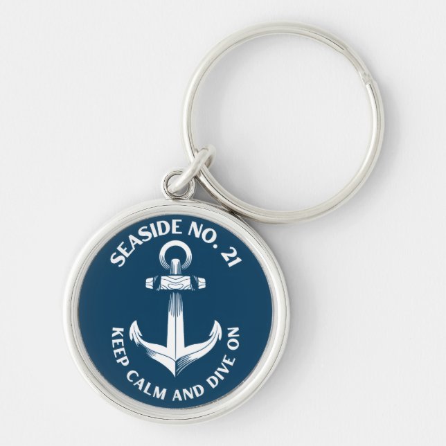 Key chain rund silverfärgad nyckelring (Framsidan)