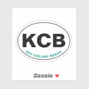Key Colony Beach KCB Oval Klistermärken