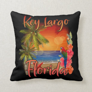 Key Largo Florida Keys Tropisk Strand Solnedgång Kudde