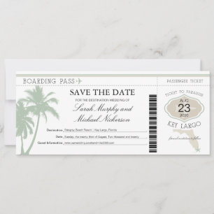 Key Largo Florida Spara datum Boarding Pass Datumet