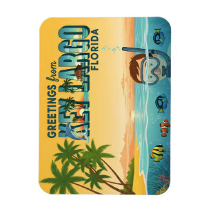 Key Largo Florida – Tropisk Semester Magnet