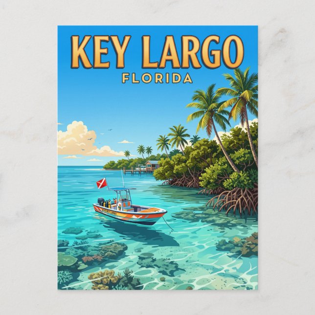 Key Largo Florida Vykort (Framsida)