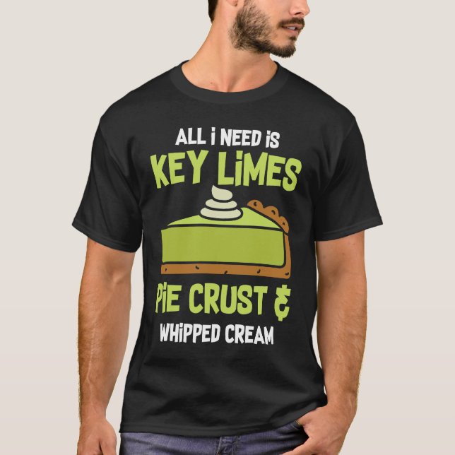 Key Limes Pie Crust and Whipped Cream T Shirt (Framsida)