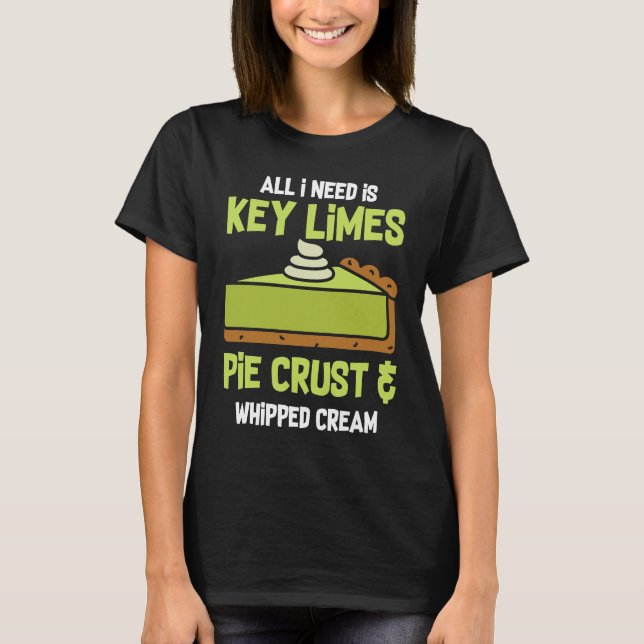 Key Limes Pie Crust and Whipped Cream T Shirt (Framsida)