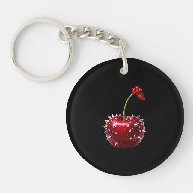 Key Ring -  modern cherry design (Framsidan)