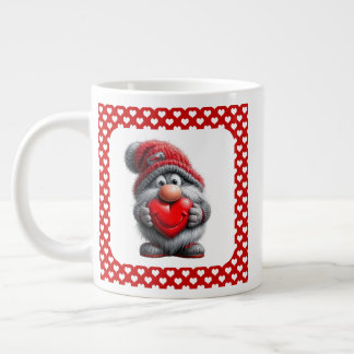 "Key to My Heart" Whimsical Gnome Jumbo Mugg