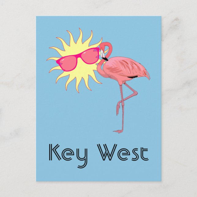 Key West Flamingo Vykort (Framsida)