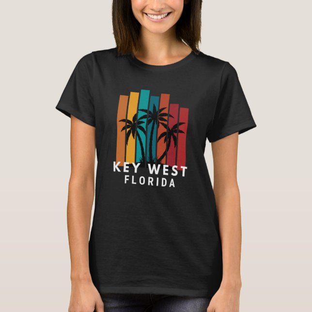 Key West Florida Family Vacation Beach Tropical T Shirt (Framsida)