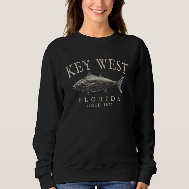 Key West Florida Fiske Sedan 1822 Valvbåge Antik T Shirt (Framsida)