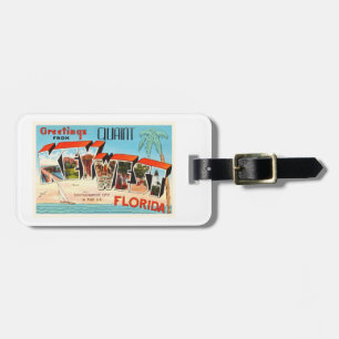 Key West Florida FL gammal vintage resorsouvenir Bagagebricka