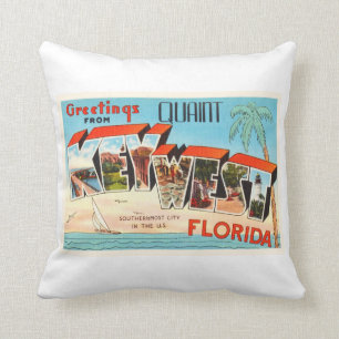 Key West Florida FL Gammalt Resminne Kudde