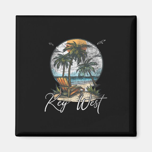 Key West Florida Fl Palmer  Magnet (Framsidan)