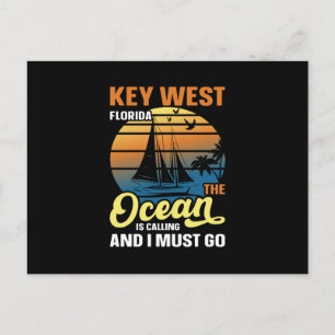 Key West florida havet kallar och jag måste Vykort