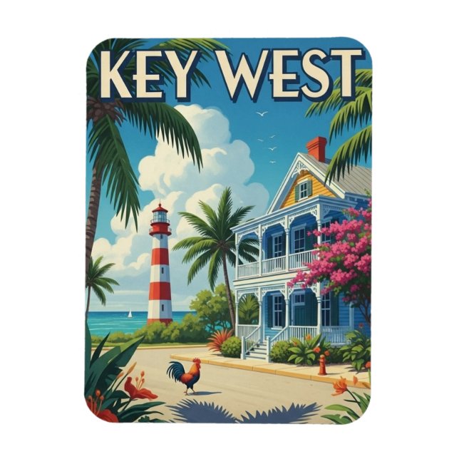 Key West Florida Resa Magnet (Vertikal)