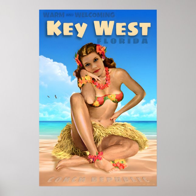 Key West Florida Resa Poster Sea Eagle Angourie (Framsidan)