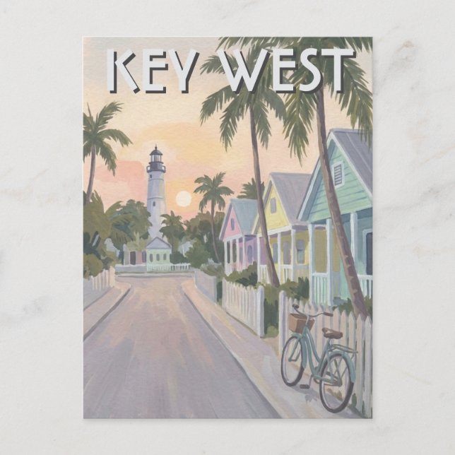 Key West Florida Resa Vykort (Framsida)