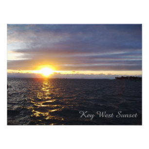 Key West Florida Solnedgång Fotoaffisch Fototryck