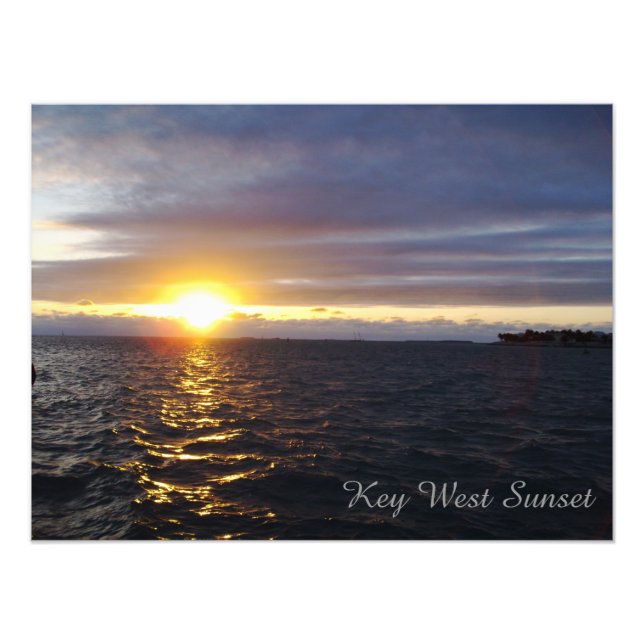 Key West Florida Solnedgång Fotoaffisch Fototryck (Framsidan)