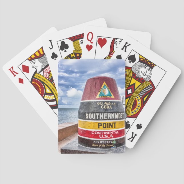 Key West Florida som leker kort Kortlek (Baksidan)