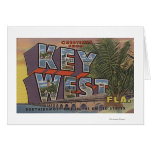 Key West Florida - stora brevplatser Hälsningskort