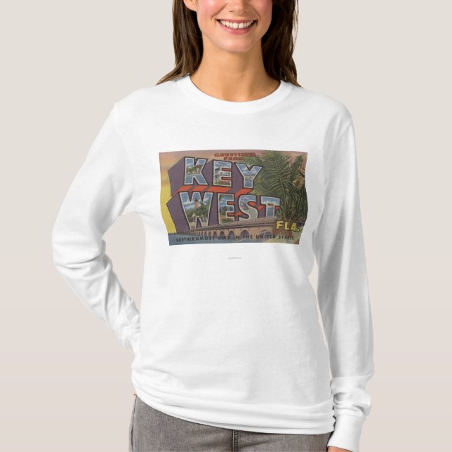 Key West Florida - stora brevplatser Tee Shirt (Framsida)