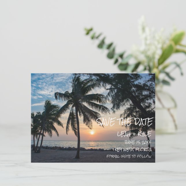 Key West, Florida Sunset Destination Wedding  Spara Datumet (Stående Fram)
