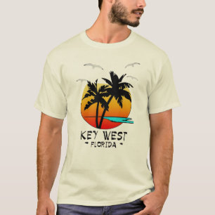 KEY WEST FLORIDA TROPISK DESTINATION T-SHIRT