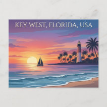 Key West Florida USA Solnedgång Reseskylt