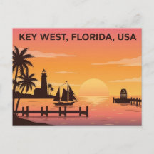 Key West Florida USA Solnedgång Reseskylt