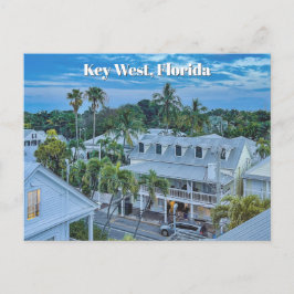 Key West Florida Vita Hus Arkitektur Scen Vykort