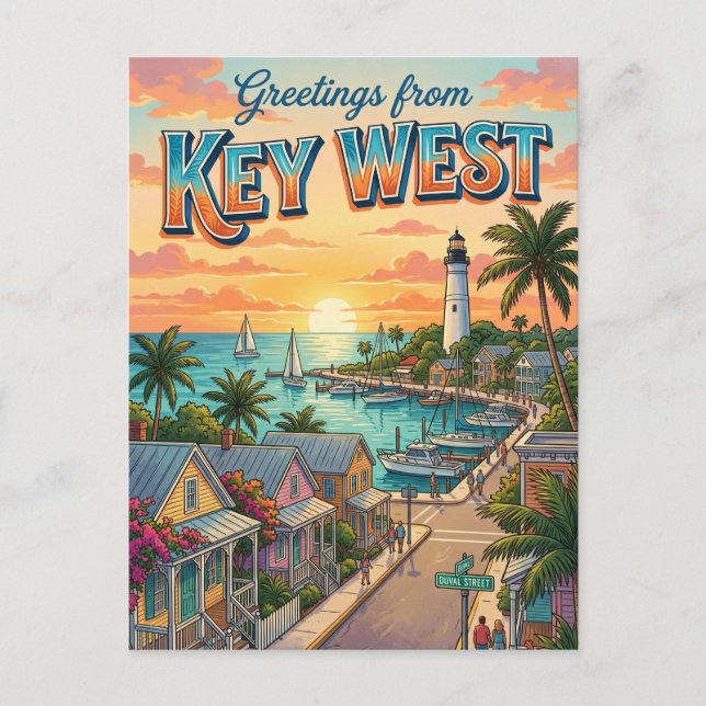Key West, Florida Vykort (Framsida)