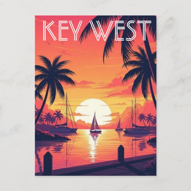 Key West Florida vykort (Framsida)