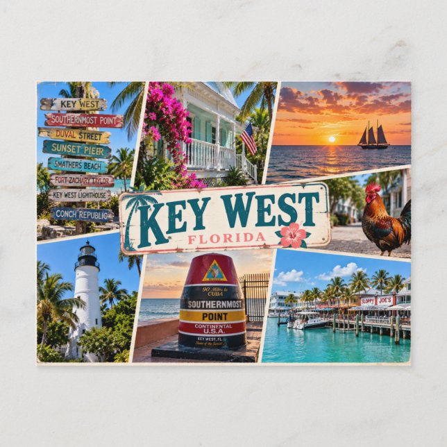 Key West Florida Vykort (Framsida)
