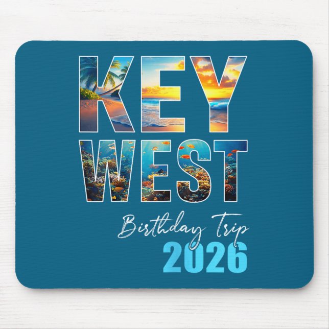 Key West Födelsedagsresa Semester Musmatta (Framsidan)