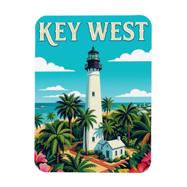 Key West fyr Magnet (Vertikal)