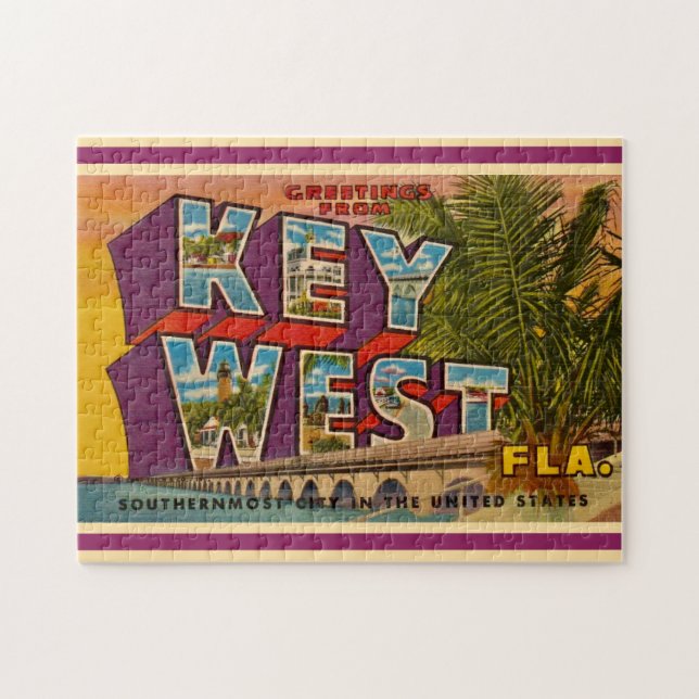Key West Greeting 11x14 Jigsaw Puzzle Pussel (Horisontell)