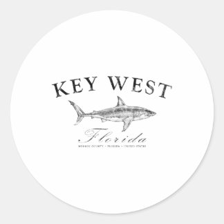 Key West Hajtröja För Fiske Båtliv Dykning Och  Runt Klistermärke