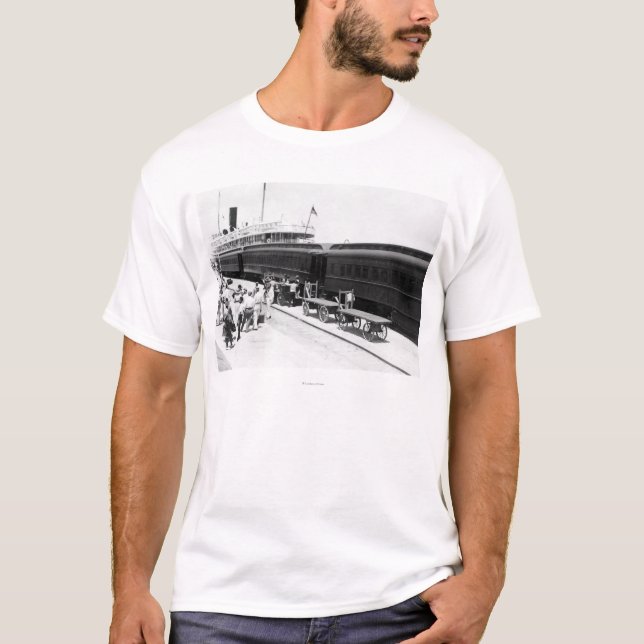 Key West järnvägstation som laddar frakten från Tee Shirt (Framsida)