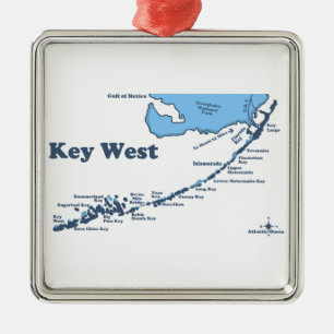 Key West. Julgransprydnad Metall