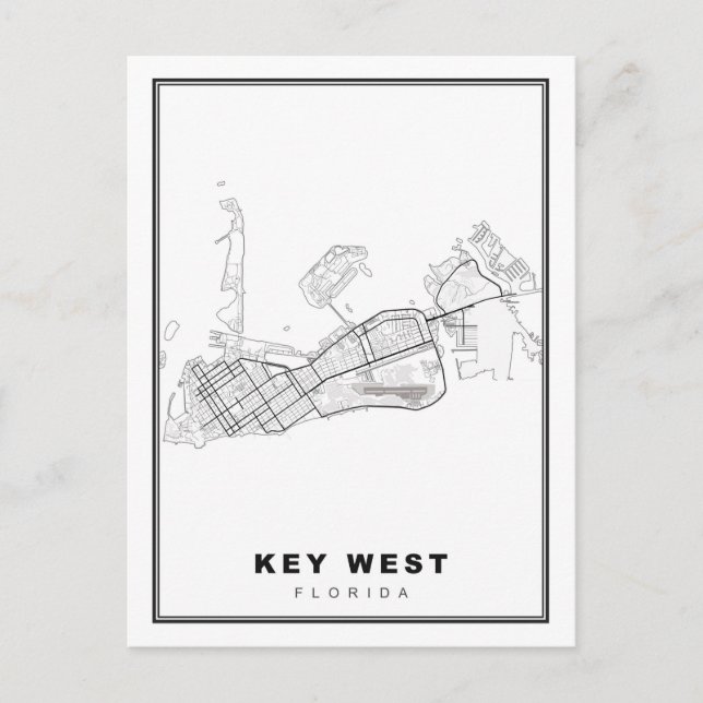 Key West-karta Vykort (Framsida)