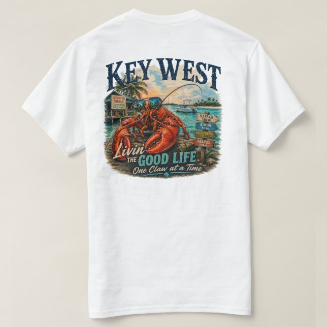 Key West - Leva det goda livet T Shirt (Design baksida)