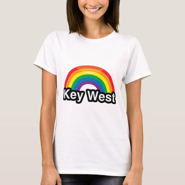 KEY WEST LGBT PRIDEREGNBÅGE - .PNG TEE (Framsida)